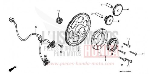 GENERATEUR D'IMPULSIONS/ EMBRAYAGE DE DEMARRAGE XRV750L de 1990